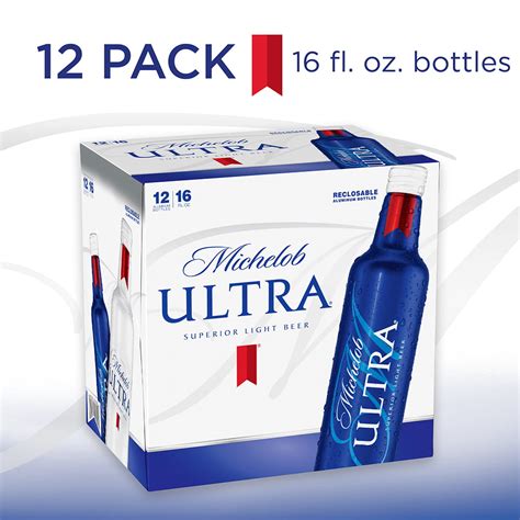 Michelob Ultra Light Beer 12 Pack Beer 16 Fl Oz Bottles 42 Abv