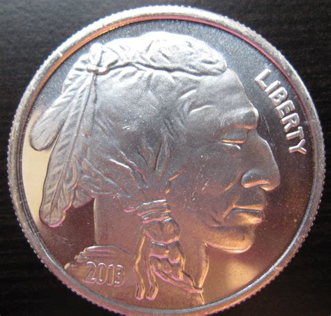 Indian Headbuffalo 1 Ounce Silver Round Tokens Numista