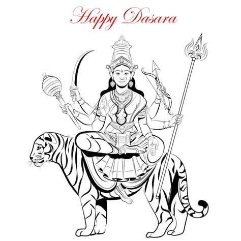 Premium Vector Goddess Durga Happy Durga Puja Subh Navratri Happy Hot