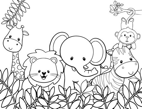 Baby Safari Animals Coloring Pages Get Coloring Pages