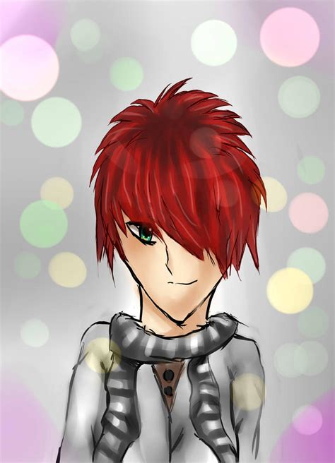 Anime Boy With Red Hair By Twincrossbones On Deviantart