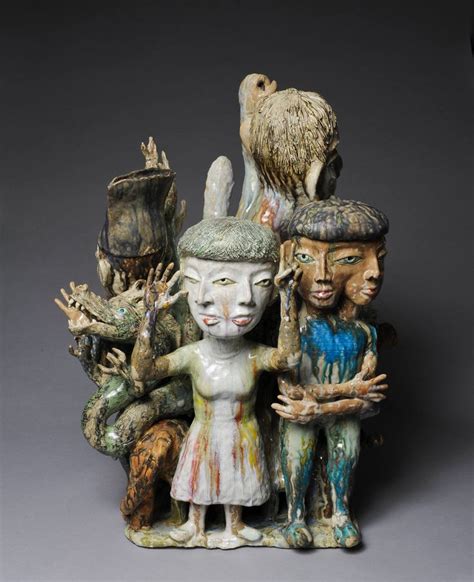 Sunkoo Yuhs Clusters Of Ceramic Characters Hi Fructose Magazine Ceramic Sculpture Figurative