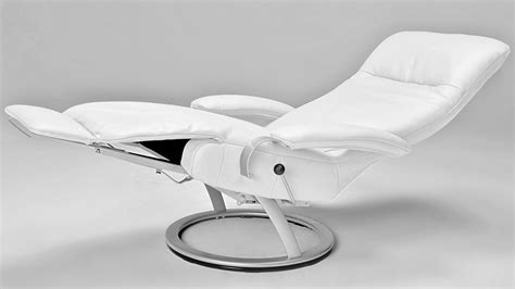Buy Kiri Recliner White Leather Swivel Recliner Lafer Recliner Chairs