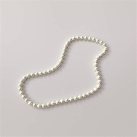 3d Pearl Necklace Cgtrader