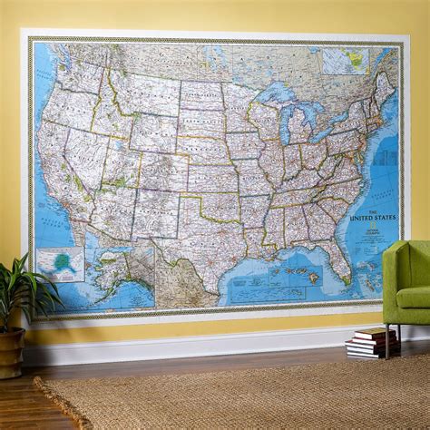 Vintage Air Routes Maps Square Wall Murals World Map
