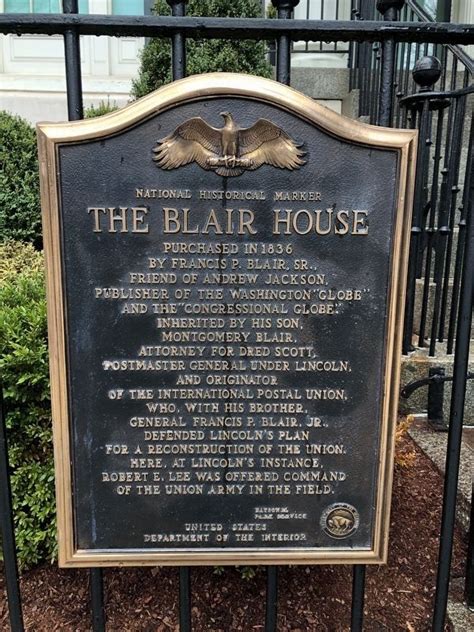 The Blair House Historical Marker