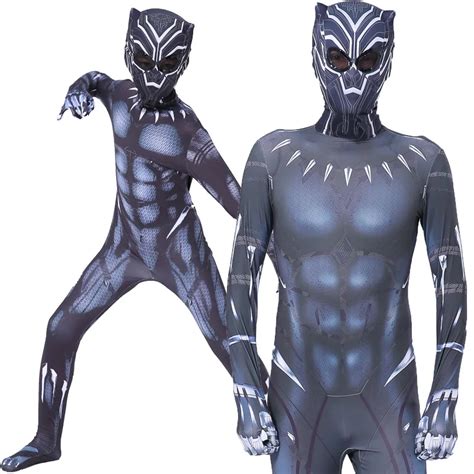 Black Panther Costume Kids Adult Civil War Superhero Costume Cosplay