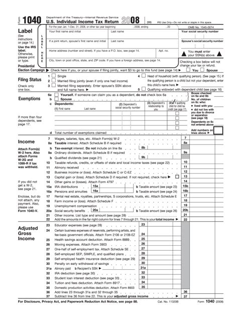 Irs Fillable Form 1040 Irs Form 1040 Download Fillable Pdf Or Fill