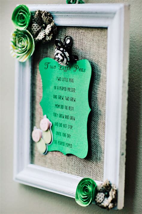 You can use this theme for a regular (single) baby shower a twin baby shower, or even for triplets! Chic & Crafty Two Peas In A Pod Baby Shower // Hostess ...