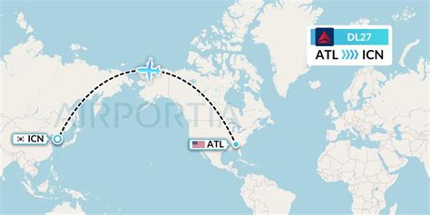 Dl27 Flight Status Delta Air Lines Atlanta To Seoul Dal27