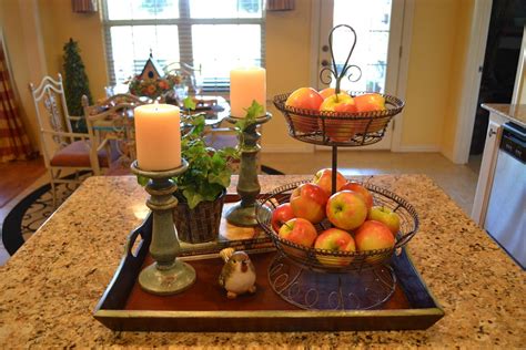 Kitchen Table Centerpieces With Fruits And Candles Kitchen Island