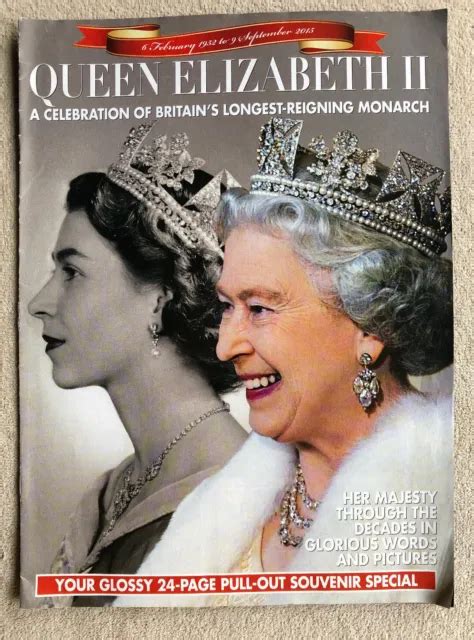 Queen Elizabeth Ii Britains Longest Reigning Monarch Magazine And 2 Rare
