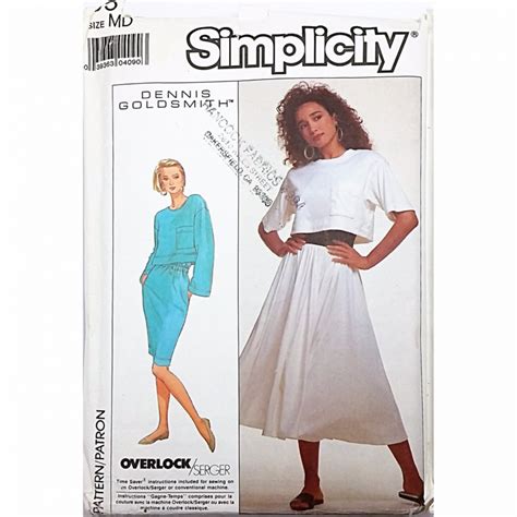 8573 Misses Easy To Sew Pull On Skirts And Pullover Top Textillia