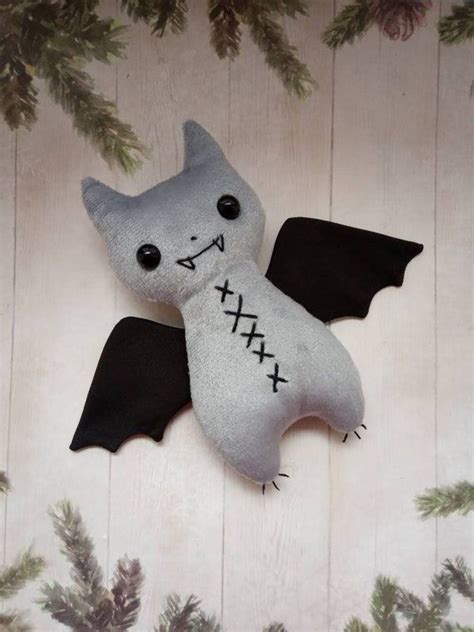 Animal icon cute cat pet. Creepy and cute plush bat doll handmade Plushie Stuffed ...