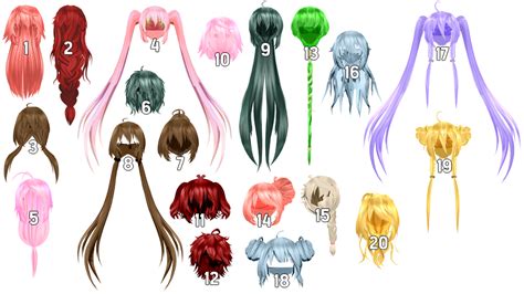 Mmdxdl Tda Hair Pack 12 By Lunafreyatsui On Deviantart