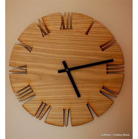 Choose a design, print it out, cut out the model, and start folding it together. Unique Roman Style Wood Wall Clock. Cutout White Oak clock ...