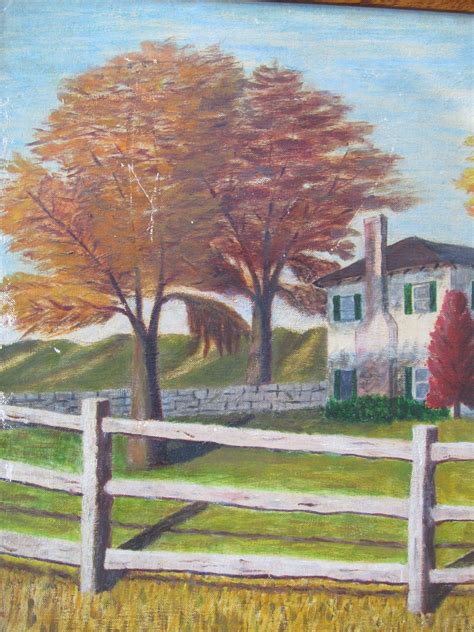 Country Art Landscape Oil Painting On Canvas Autumn Or Fall Colors From
