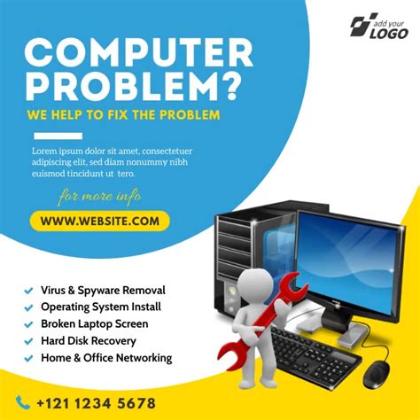 Computer Repair Service Ad Template Postermywall