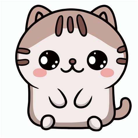 Lindo Gato Ilustraci N Gato Kawaii Chibi Dibujo Vectorial Estilo Gato Dibujos Animados