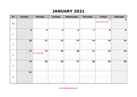Lined Calendar 2021 Free Printable Month Calendar Printable Riset