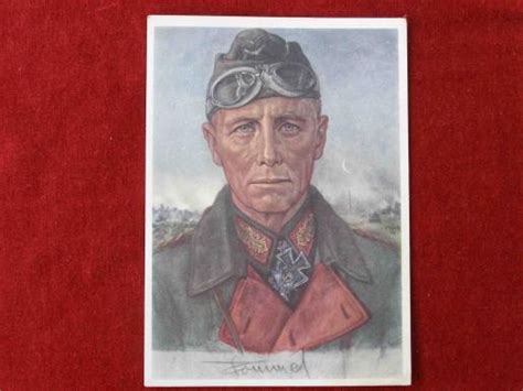 Erwin Rommel Postcard Cp Militaria