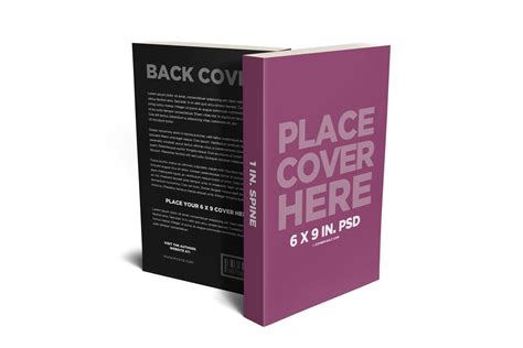 6 X 9 Paperback Book Mockup With Front And Back Cover Covervault Paperback Books Paperbacks