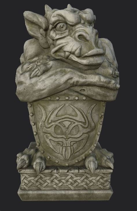 Gargoyle And Shield Statue Prop Wip — Polycount