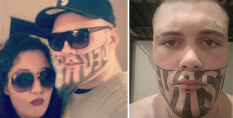 This Guy Cant Find A Job Thanks To The Devast8 Tattoo Across His Face