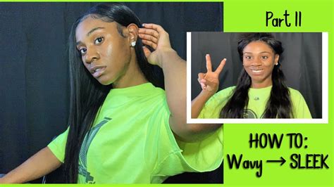 Bone Straight Middle Part Natural Leave Out Sleek Middle Part Sew In