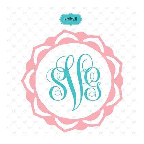 Download Flower Monogram frames SVG