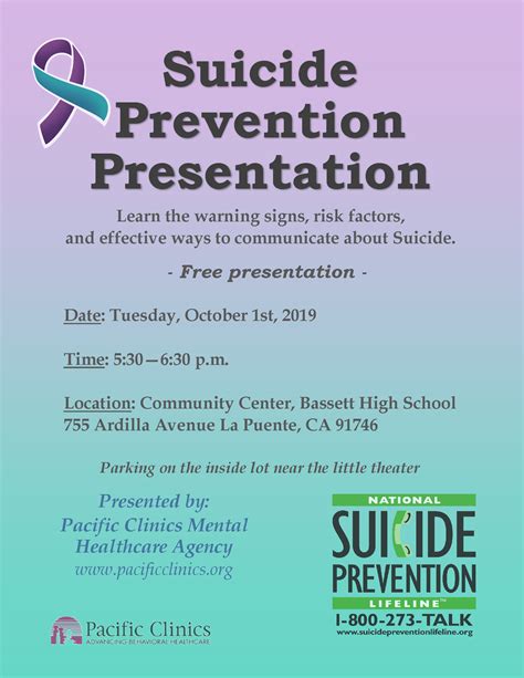 Bassett High To Co Host Suicide Prevention Presentation With Pacific