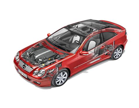 Mercedes Benz C Class 2004 Cutaway Drawing In High Quality