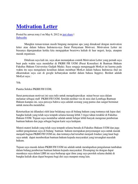 Motivation letter has its own importance in their respective fields like student career, employee career, etc. 10 english letter of motivation - Proposal Resume