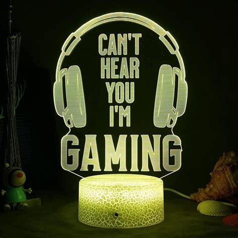 Zwoos Lampe Gaming Lampe Gamer Avec Télécommande 16 Couleurs 4