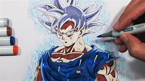 Tutorial How To Draw Gokus Mastered Ultra Instinct Form Step By