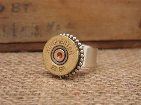 Shotgun Casing Jewelry Brass Winchester 28 Gauge By Thekeyofa