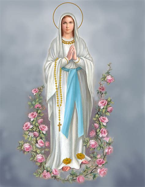 Blessed Virgin Painting By Lash Larue Fine Art America