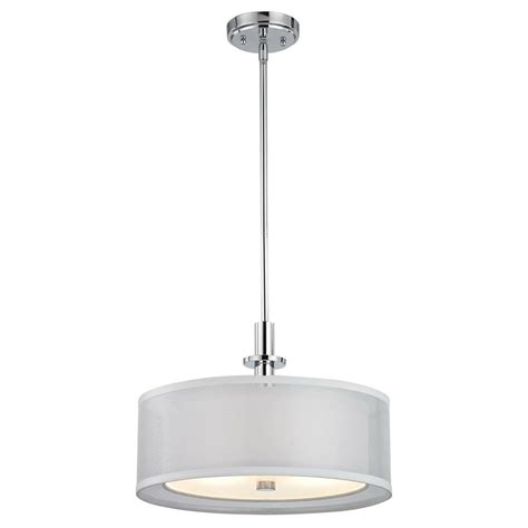 4.6 out of 5 stars 298. Double Organza Drum Pendant Light Chrome 16 Inches Wide 3 Lt | 1274-26 | Destination Lighting