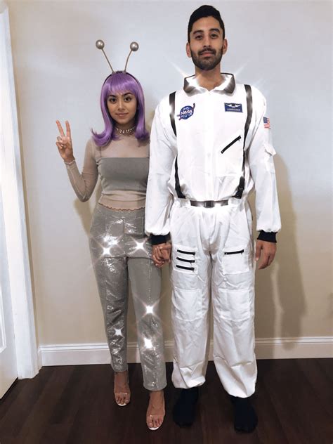 Alien And Astronaut Couple Costume Halloween Nasa College Couple