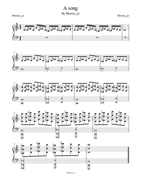 A Random Song Sheet Music For Piano Solo