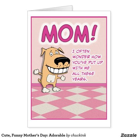 Funny Adorable Mother S Day Card Zazzle Best Mothers Day Cards Funny Mothers Day Poems