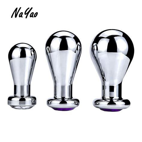 Smooth Stainless Steel Anal Plug Sex Toys For Adult Game Fetish Toys