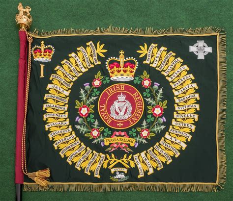 Queens And Regimental Colours Of The Royal Irish Regiment Royal