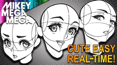 This drawing tutorial will show you how to draw deku, the main protagonist of the manga and anime my hero academia. MAPPING A CUTE EASY ANIME FACE IN REAL TIME (How To) | Manga drawing tutorials, Anime head, Anime