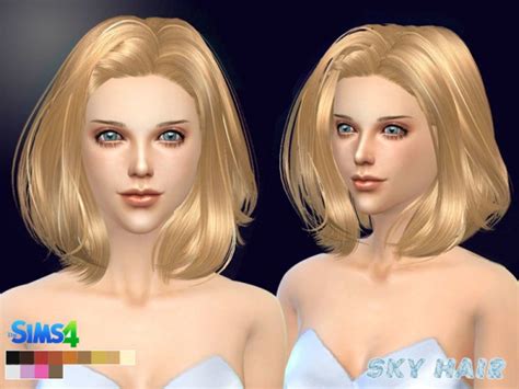 Sims 4 Hairs The Sims Resource Long Bob Hairstyle 242 By Skysims