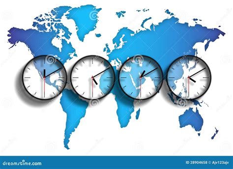 World Map Time Zones Royalty Free Stock Photos Image 28904658