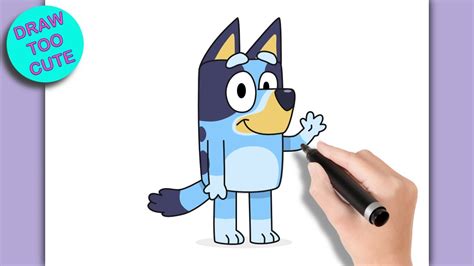 How To Draw Bluey Step By Step Bandit From Bluey Draw Bluey Images