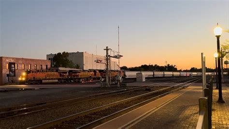 Bnsf Freight Train At Sunset Youtube