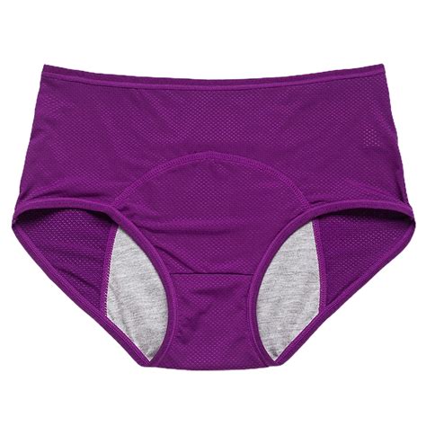 Women Underwear Leak Proof Breathable Menstruation Briefs Extra