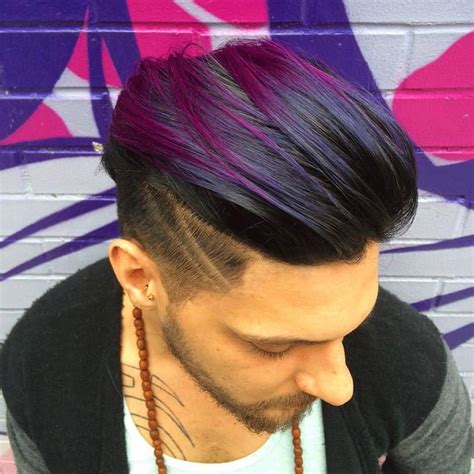 15 Fine Beautiful Purple Hairstyles Men